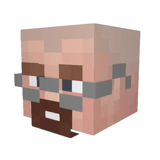 Eleas69 Minecraft avatar head, 3D render