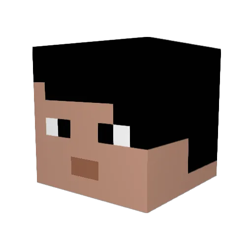 Eleato Minecraft avatar head, 3D render