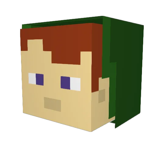 EleazarScrubb Minecraft avatar head, 3D render