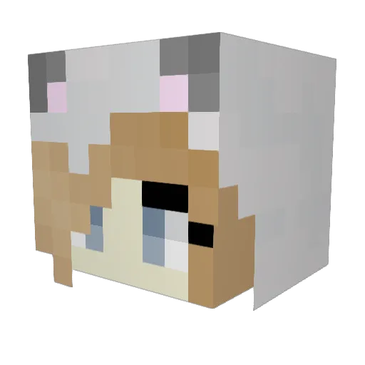 Elebarto Minecraft avatar head, 3D render