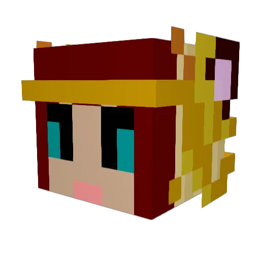 Elebez Minecraft avatar head, 3D render