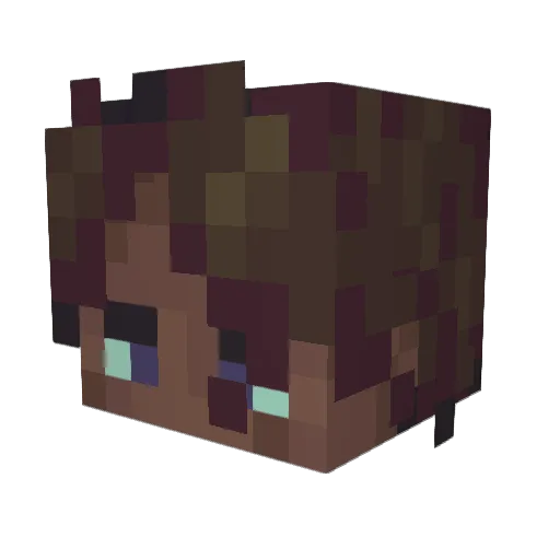 ElecOne Minecraft avatar head, 3D render