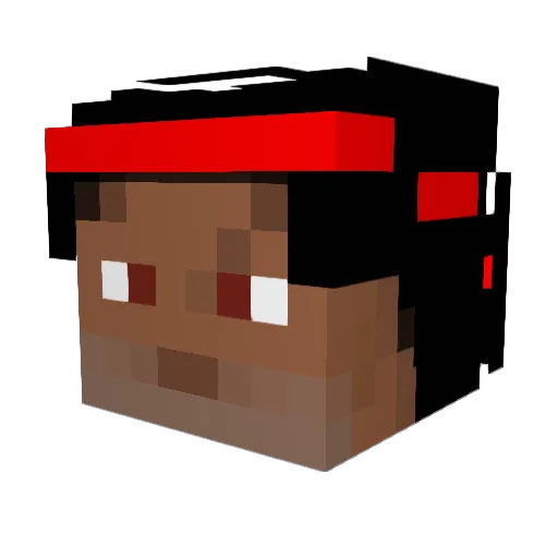 Elec_fox Minecraft avatar head, 3D render