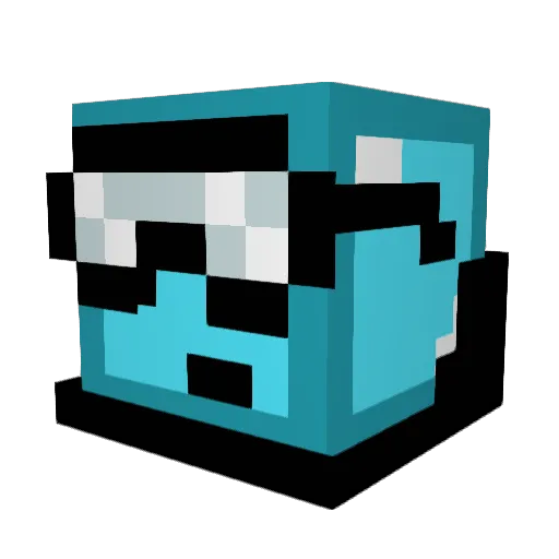 Elecarto Minecraft avatar head, 3D render