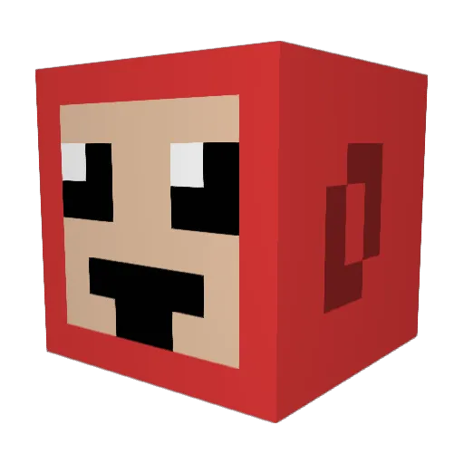 Elecinetik Minecraft avatar head, 3D render