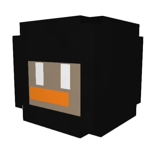 Elecksy Minecraft avatar head, 3D render