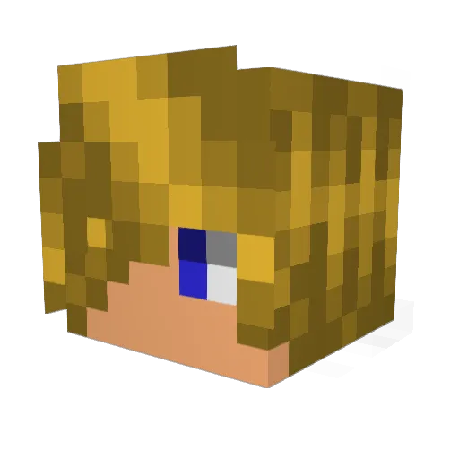 Elecoco Minecraft avatar head, 3D render