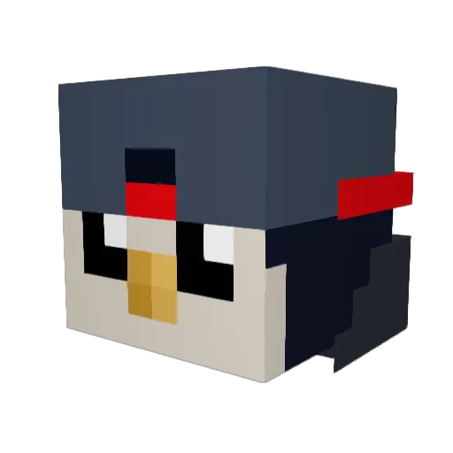Elecrity Minecraft avatar head, 3D render