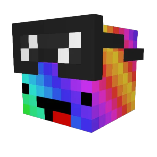 ElectPlus Minecraft avatar head, 3D render