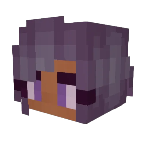 Electra_H3art Minecraft avatar head, 3D render