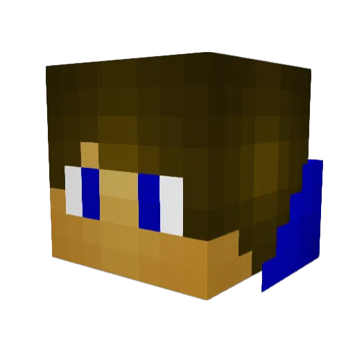 Electrez Minecraft avatar head, 3D render
