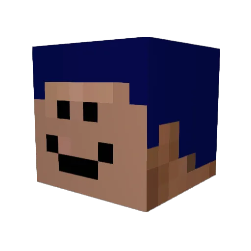 ElectriKold Minecraft avatar head, 3D render