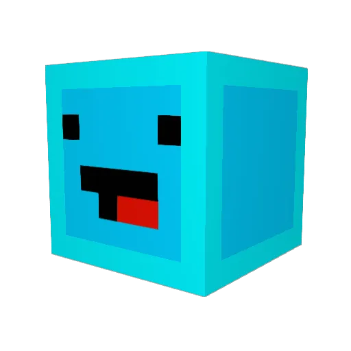 Electriac Minecraft avatar head, 3D render