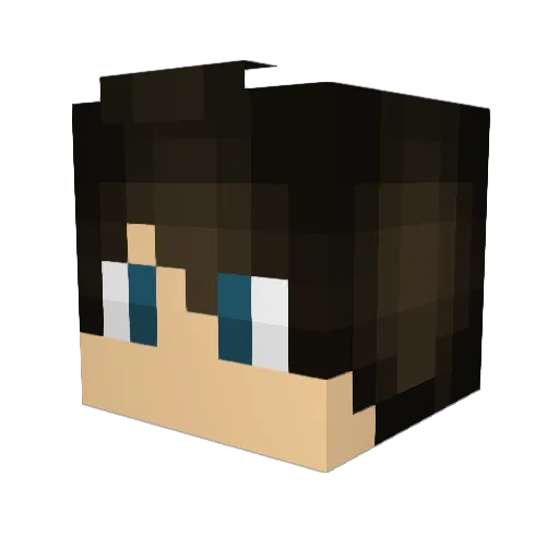 ElectricBlock123 Minecraft avatar head, 3D render