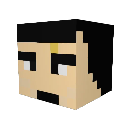 ElectricElvis Minecraft avatar head, 3D render