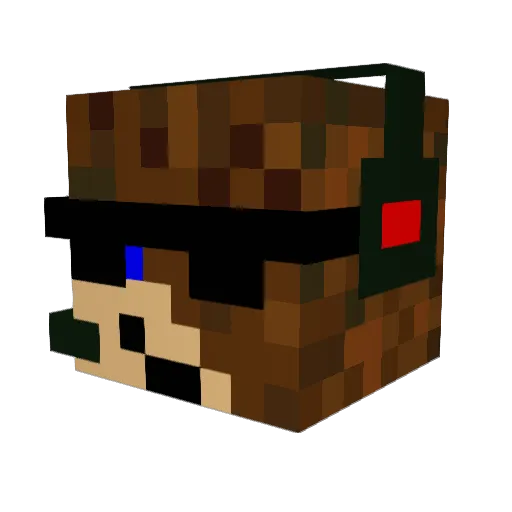 ElectricMC12 Minecraft avatar head, 3D render