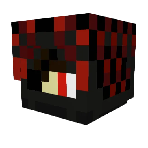 ElectricRainbow7 Minecraft avatar head, 3D render