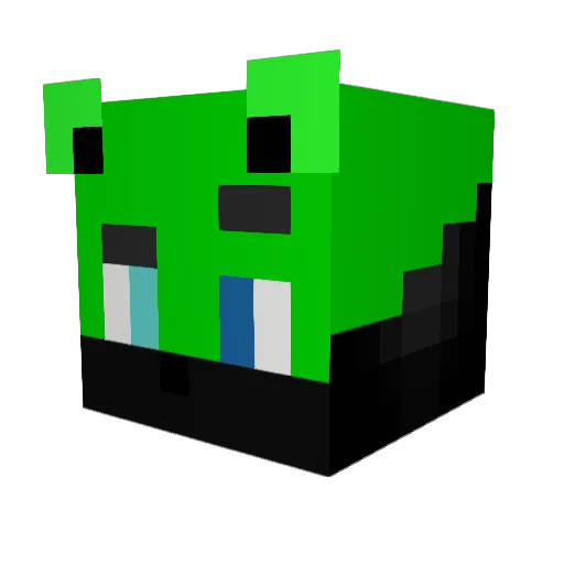ElectricReaxYT Minecraft avatar head, 3D render