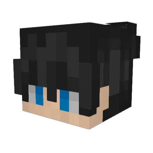 ElectricWong Minecraft avatar head, 3D render