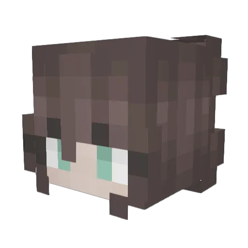 Electric_Blu Minecraft avatar head, 3D render