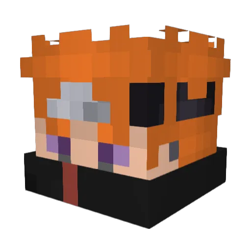Electric_Echo Minecraft avatar head, 3D render