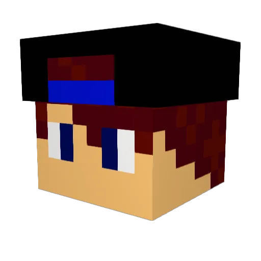 Electric_Shark Minecraft avatar head, 3D render