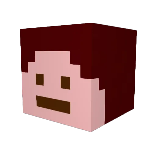 ElectricalBoy Minecraft avatar head, 3D render