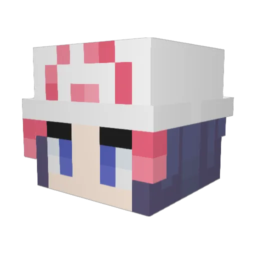 Electricem Minecraft avatar head, 3D render
