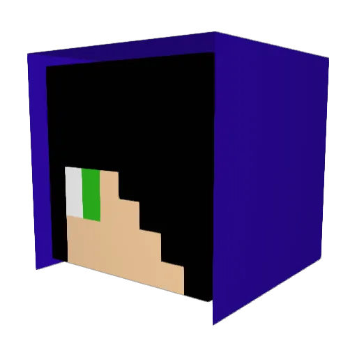 Electricglory Minecraft avatar head, 3D render