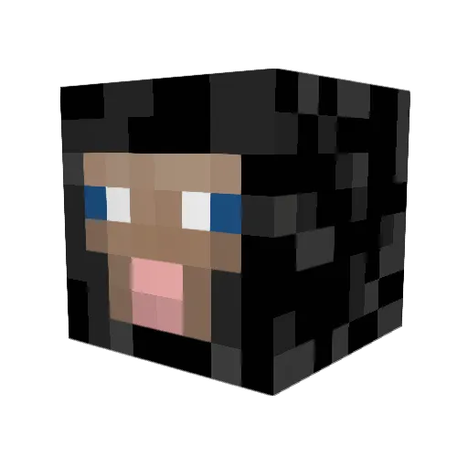 Electrics1 Minecraft avatar head, 3D render