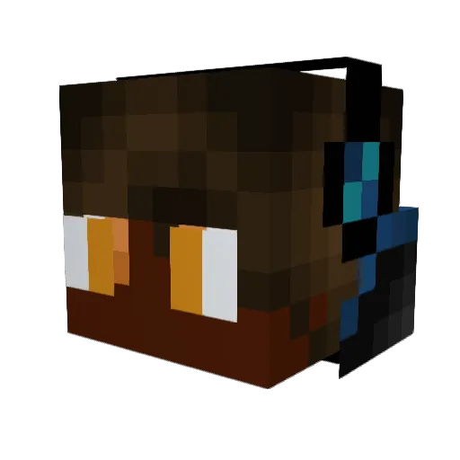 Electrified07 Minecraft avatar head, 3D render