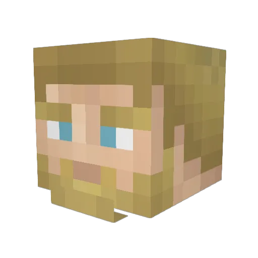 ElectrifiedCat Minecraft avatar head, 3D render