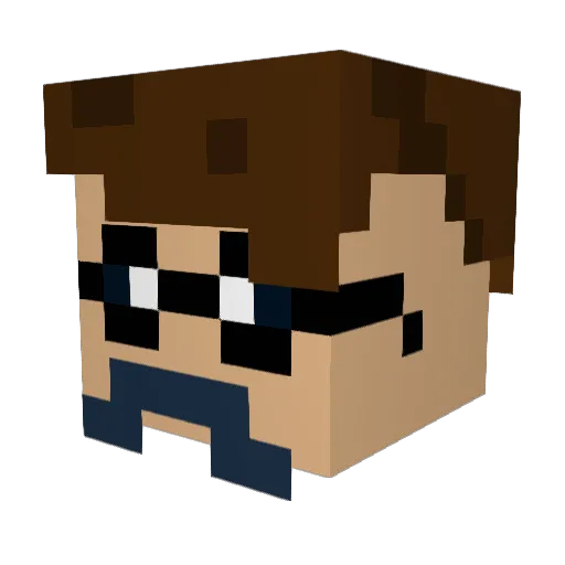 ElectrifiedG1 Minecraft avatar head, 3D render