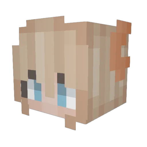 ElectrifiedMelon Minecraft avatar head, 3D render