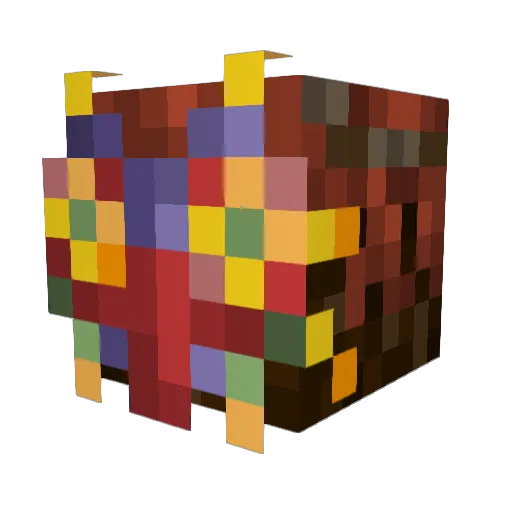 Electrisoma Minecraft avatar head, 3D render