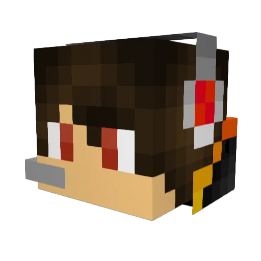 Electrix36 Minecraft avatar head, 3D render