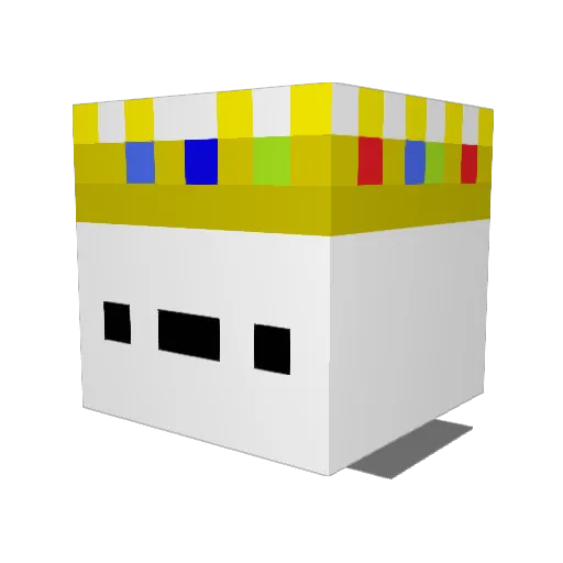 ElectroArcher Minecraft avatar head, 3D render