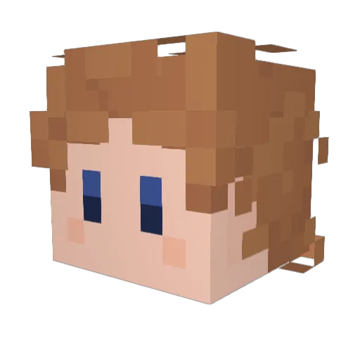 ElectroDoggy Minecraft avatar head, 3D render