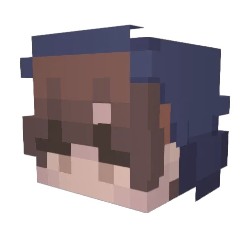 ElectroDuck_ Minecraft avatar head, 3D render