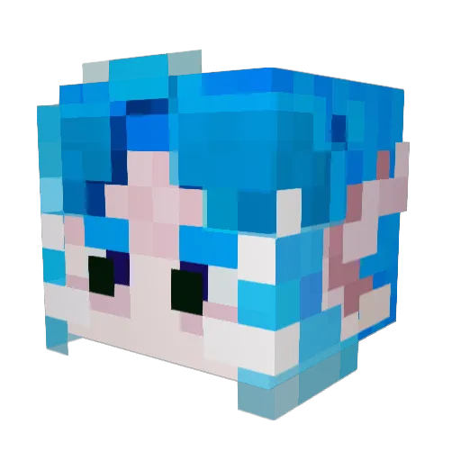 ElectroEmery Minecraft avatar head, 3D render