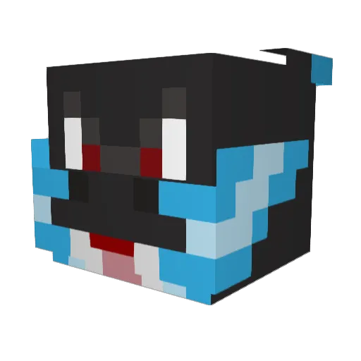 ElectroGlurak Minecraft avatar head, 3D render