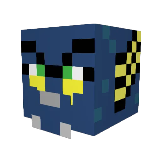 ElectroTheDragon Minecraft avatar head, 3D render