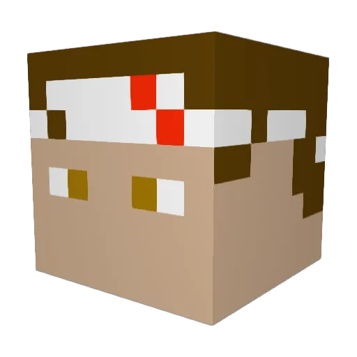 ElectroUltra Minecraft avatar head, 3D render