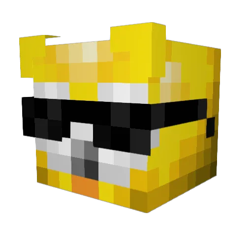 Electrobomb Minecraft avatar head, 3D render