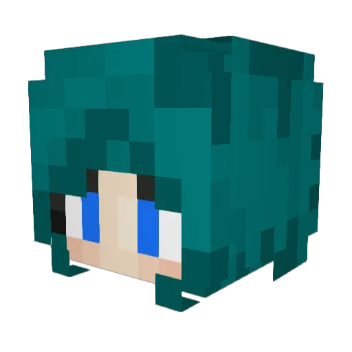 ElectronKat Minecraft avatar head, 3D render