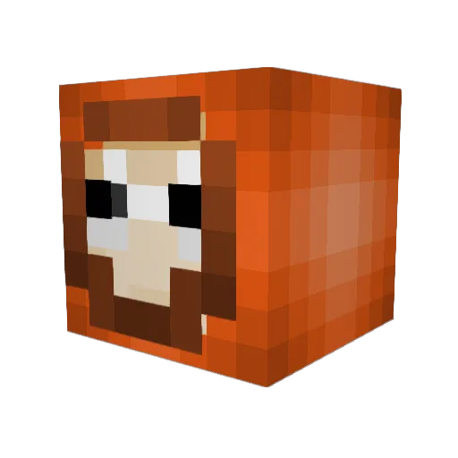 ElectronicRasmus Minecraft avatar head, 3D render