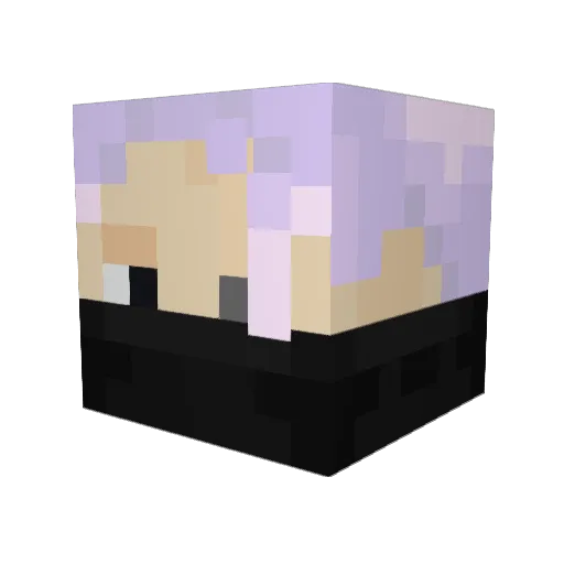 ElectronicSex Minecraft avatar head, 3D render