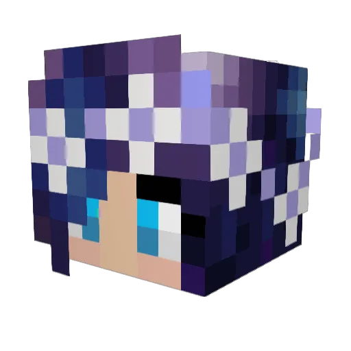 ElectronicStars Minecraft avatar head, 3D render