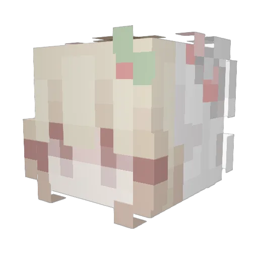 Electronic_Cattt Minecraft avatar head, 3D render