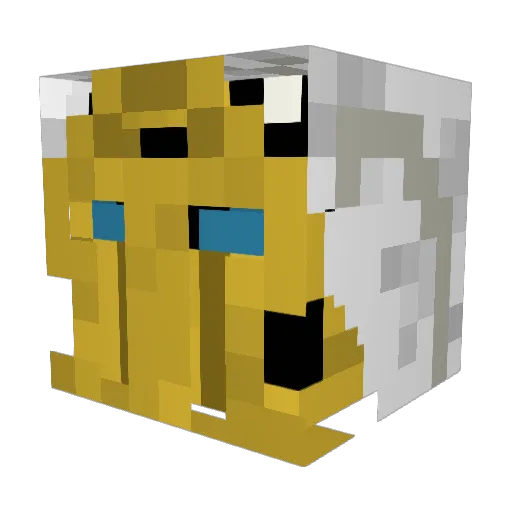 Electronicallol Minecraft avatar head, 3D render